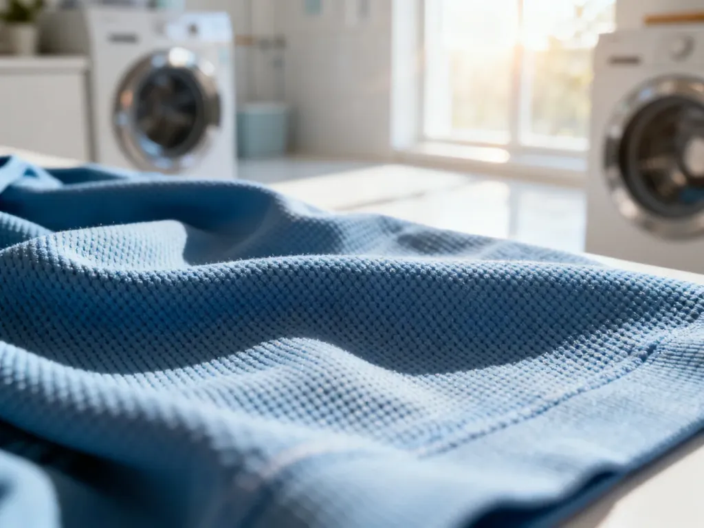 Zbliżenie na zaawansowaną technologicznie strukturę dzianiny termoaktywnej, podkreślające jej właściwości odprowadzające wilgoć.